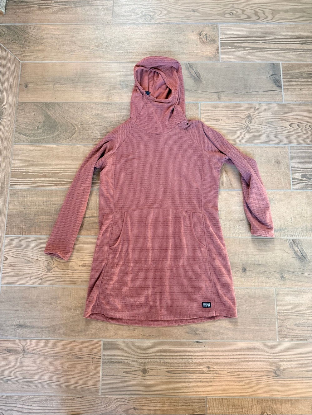 Women's Hooded Knit Dress in Dusty Rose